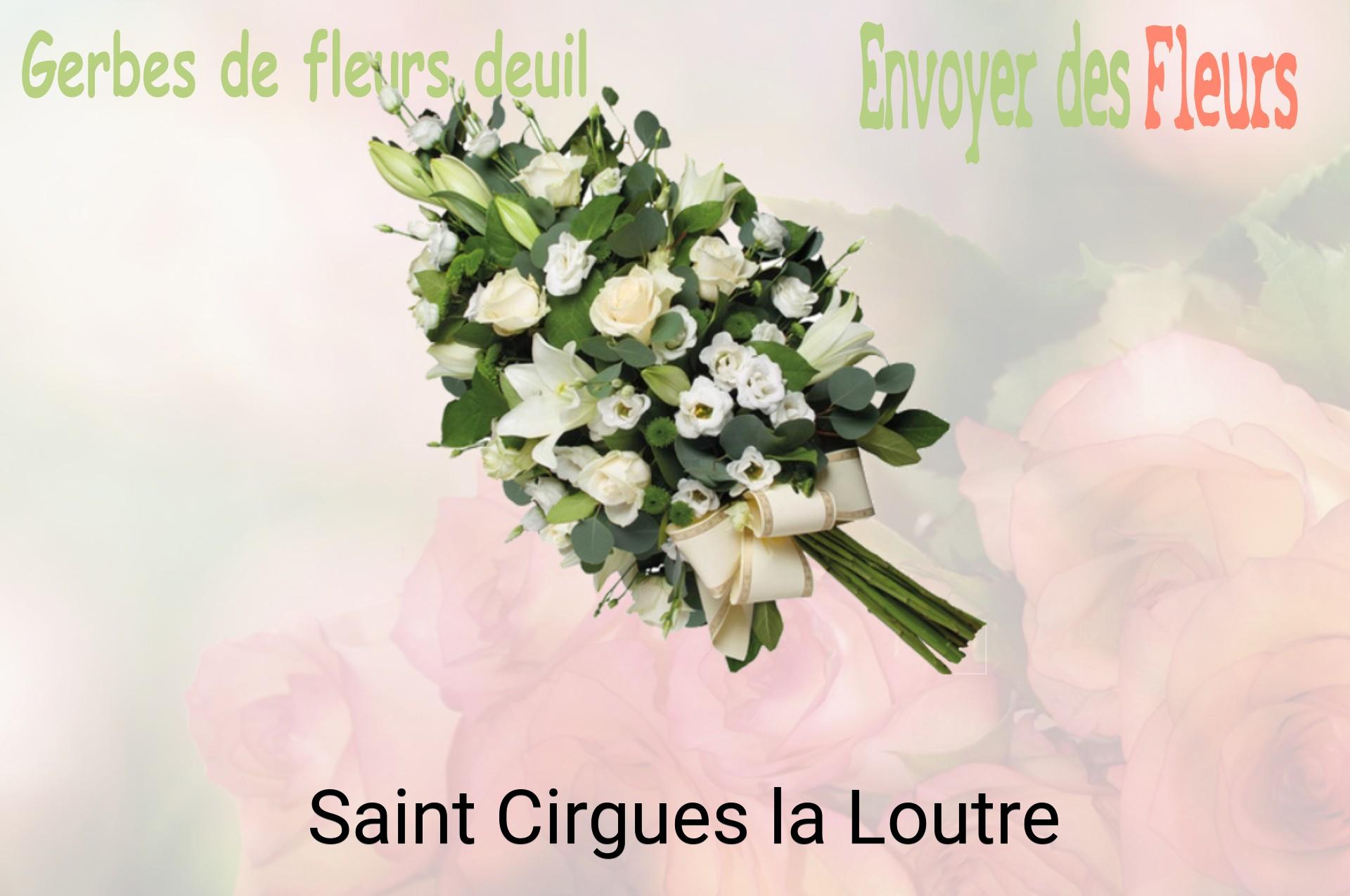 Gerbe de fleurs de deuil livrée à Saint-Cirgues-la-Loutre